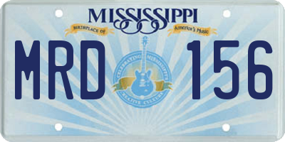 MS license plate MRD156