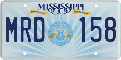 MS license plate MRD158