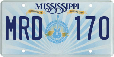 MS license plate MRD170