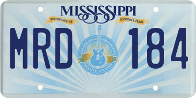 MS license plate MRD184