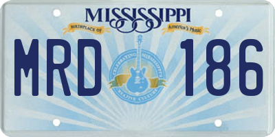 MS license plate MRD186