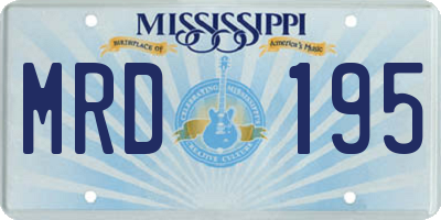 MS license plate MRD195