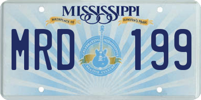 MS license plate MRD199