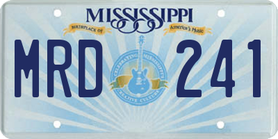 MS license plate MRD241