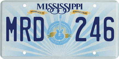 MS license plate MRD246
