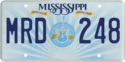 MS license plate MRD248