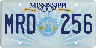 MS license plate MRD256
