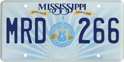 MS license plate MRD266