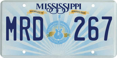 MS license plate MRD267