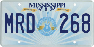 MS license plate MRD268