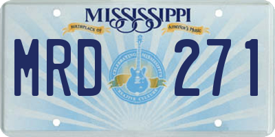 MS license plate MRD271