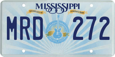 MS license plate MRD272