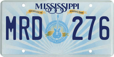 MS license plate MRD276