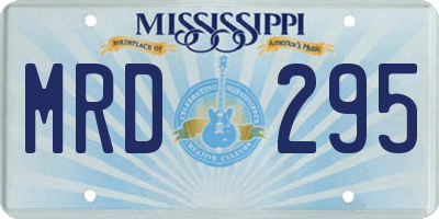 MS license plate MRD295