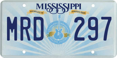 MS license plate MRD297