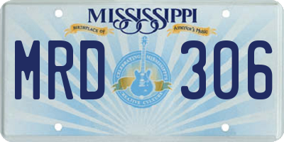 MS license plate MRD306