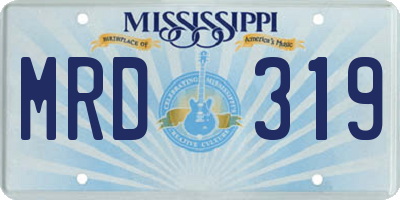 MS license plate MRD319