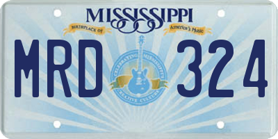 MS license plate MRD324