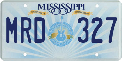 MS license plate MRD327