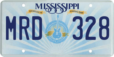 MS license plate MRD328