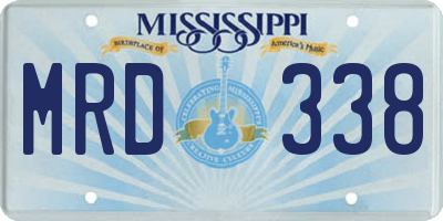 MS license plate MRD338