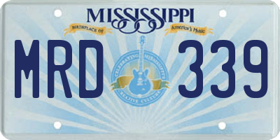 MS license plate MRD339