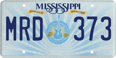 MS license plate MRD373