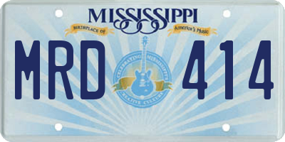 MS license plate MRD414