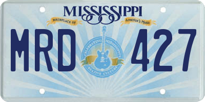 MS license plate MRD427