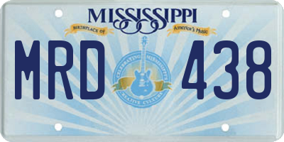MS license plate MRD438