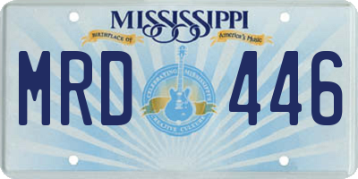 MS license plate MRD446