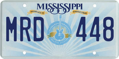 MS license plate MRD448