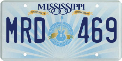 MS license plate MRD469