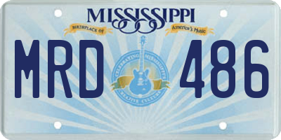 MS license plate MRD486