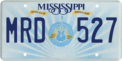 MS license plate MRD527