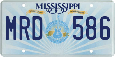 MS license plate MRD586