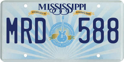 MS license plate MRD588