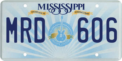 MS license plate MRD606