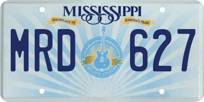 MS license plate MRD627