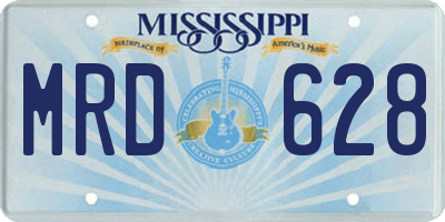 MS license plate MRD628