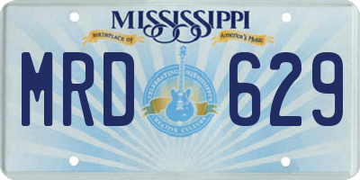 MS license plate MRD629