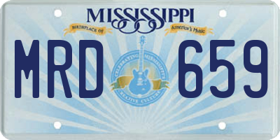 MS license plate MRD659