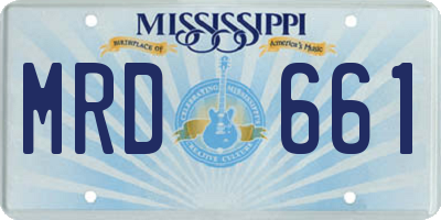 MS license plate MRD661