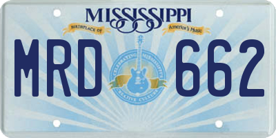 MS license plate MRD662