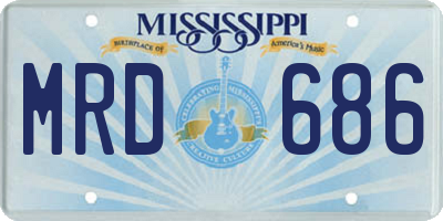 MS license plate MRD686