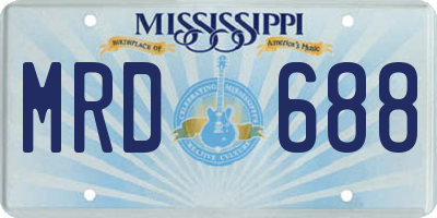 MS license plate MRD688
