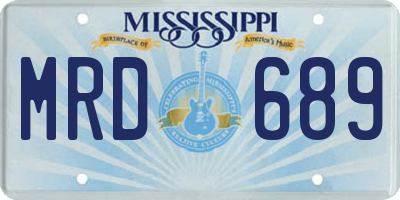 MS license plate MRD689