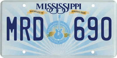 MS license plate MRD690