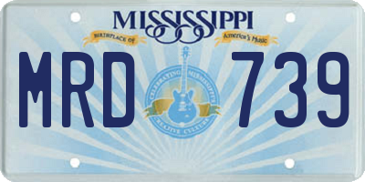 MS license plate MRD739