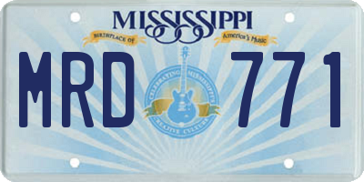 MS license plate MRD771